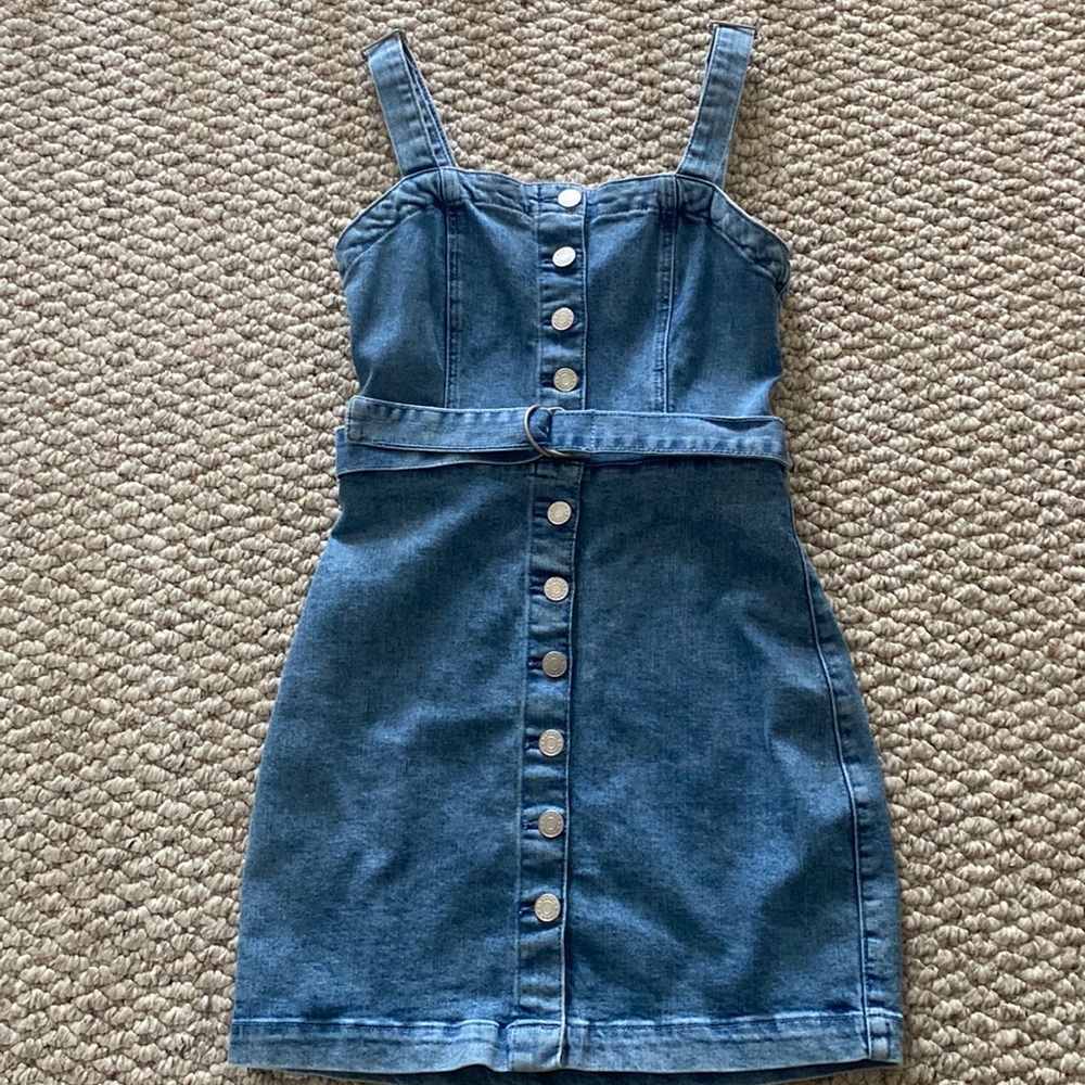Blue Denim Button Up Dress